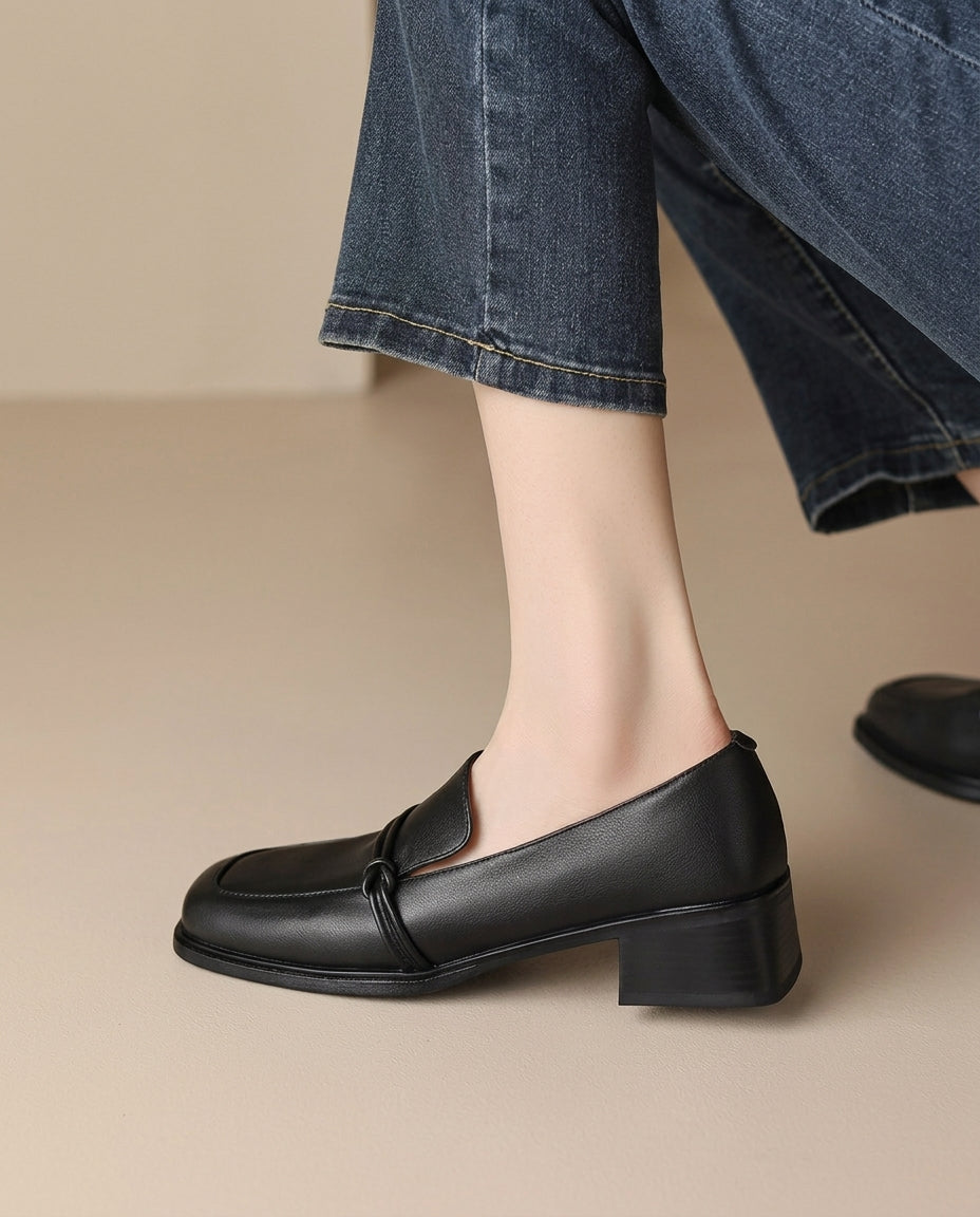 Audrey – Loafers med blockklack | Margot Montreux