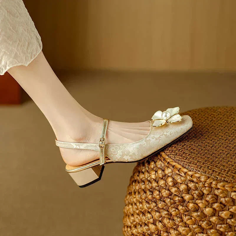 Jeanine – Slingback-pumps med blockklack | Margot Montreux