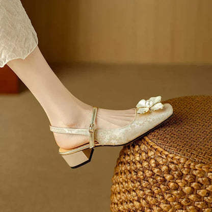Jeanine – Slingback-pumps med blockklack | Margot Montreux