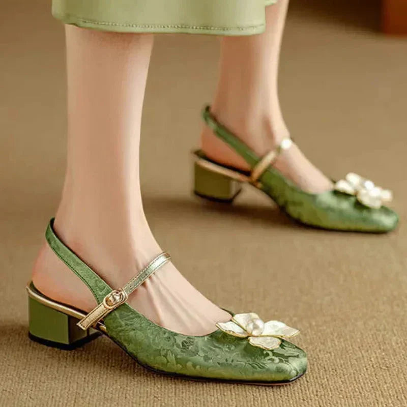 Jeanine – Slingback-pumps med blockklack | Margot Montreux