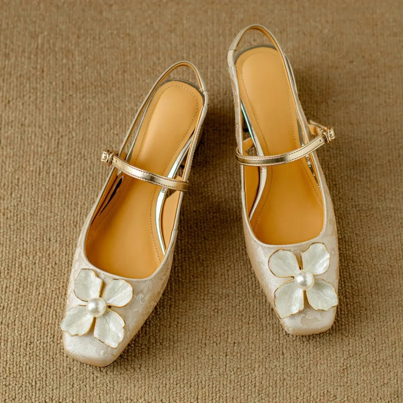 Jeanine – Slingback-pumps med blockklack | Margot Montreux