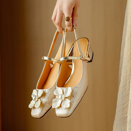 Jeanine – Slingback-pumps med blockklack | Margot Montreux