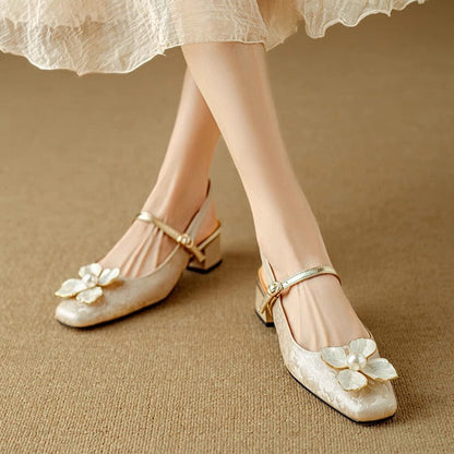 Jeanine – Slingback-pumps med blockklack | Margot Montreux