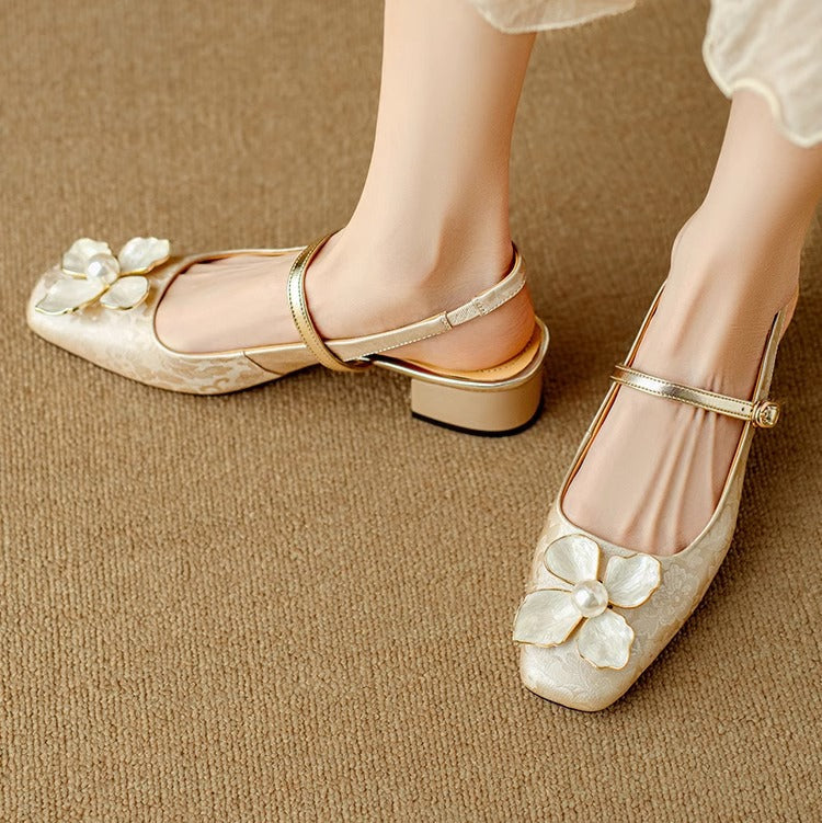 Jeanine – Slingback-pumps med blockklack | Margot Montreux
