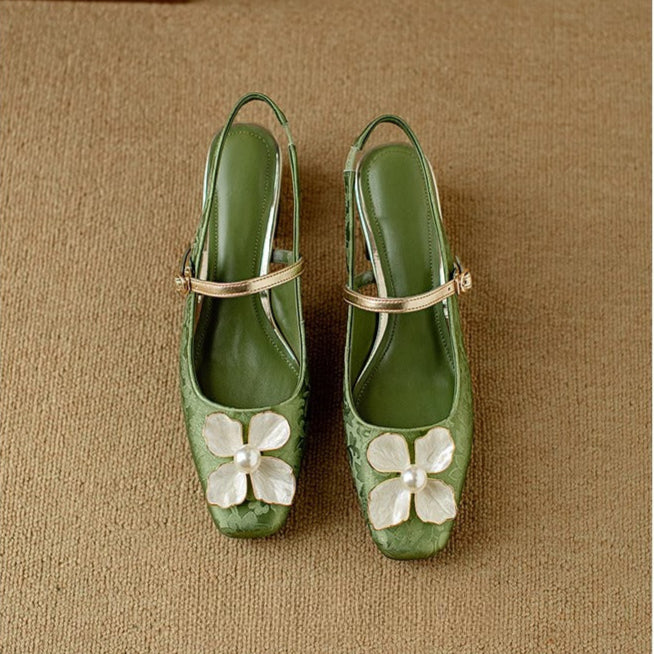 Jeanine – Slingback-pumps med blockklack | Margot Montreux