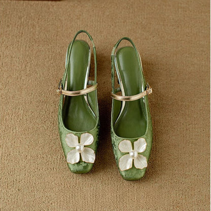 Jeanine – Slingback-pumps med blockklack | Margot Montreux