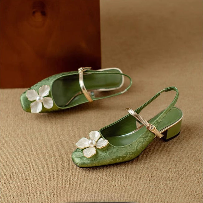 Jeanine – Slingback-pumps med blockklack | Margot Montreux