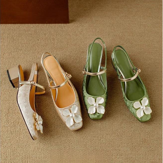 Jeanine – Slingback-pumps med blockklack | Margot Montreux