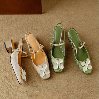 Jeanine – Slingback-pumps med blockklack | Margot Montreux