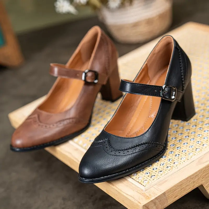 Margarete – Pumps i läder | Margot Montreux